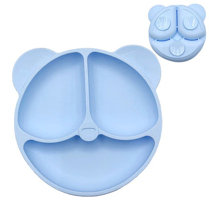 Suction Cartoon Children Dishes Feeding Toddler Training Tableware Retro Kids Smile Face Bowl
