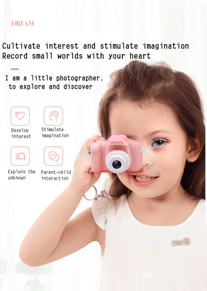 Kids Mini Digital Cameras 1080P HD  SLR Camera +TF Memory Card