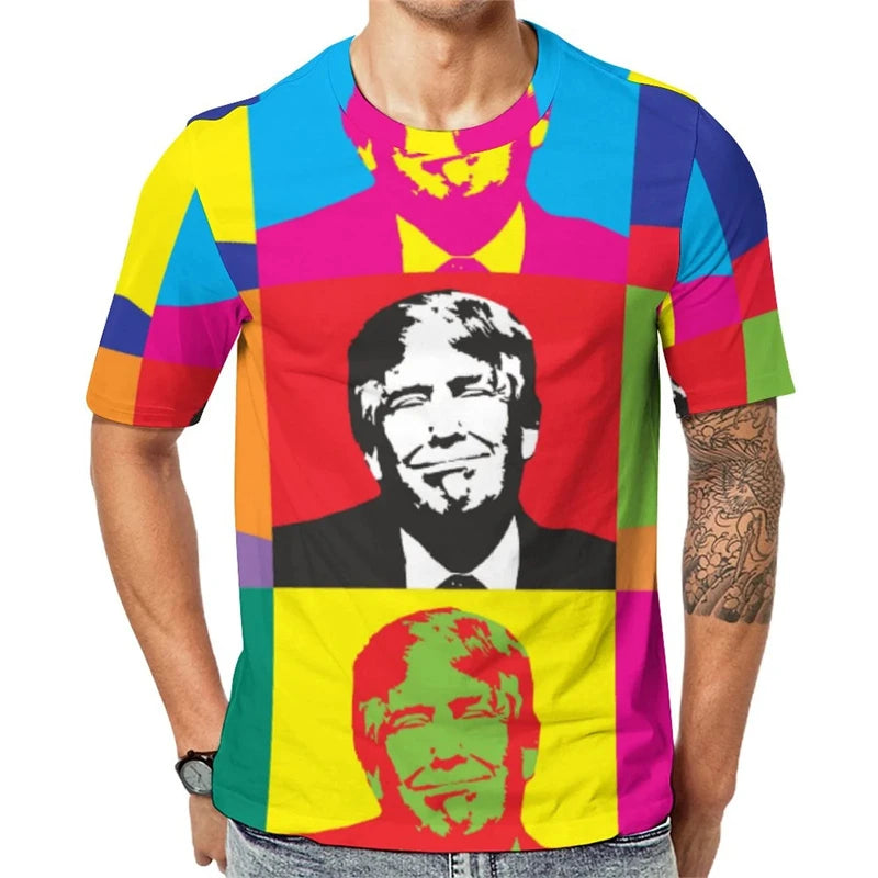 2025 Donald Trump Face Print T-shirt