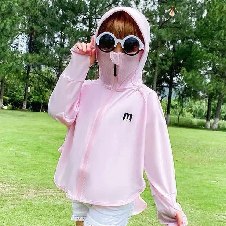 Kids  UV Resistant  Ice Silk Sun Protection Hoodie