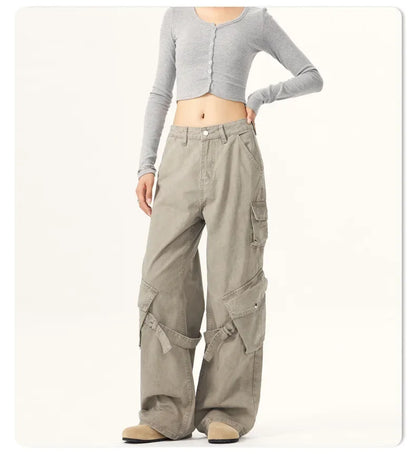 American Retro Casual Wide Leg  Pants