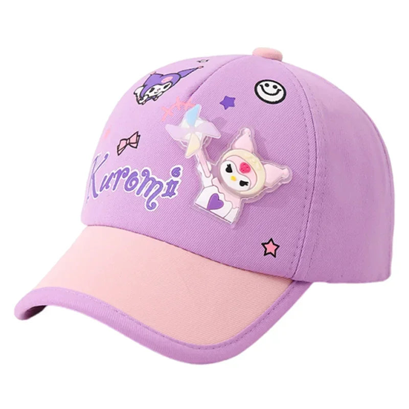 Anime Cartoon Sanrio Kuromi Caps 2-8 Years Kids Mesh Hat