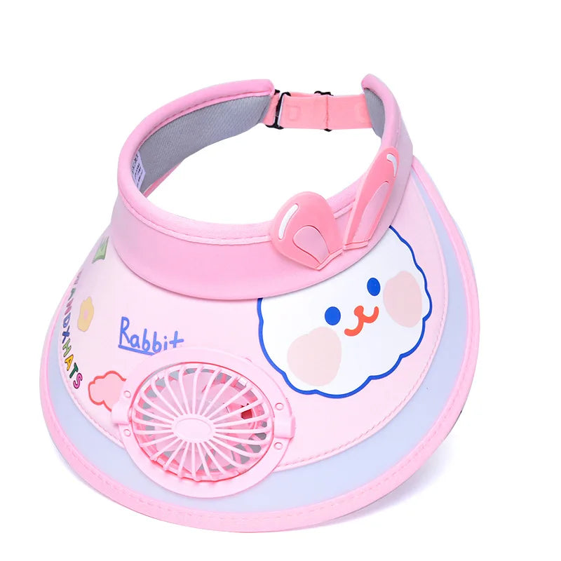 UV Protection Charging Fan Cap