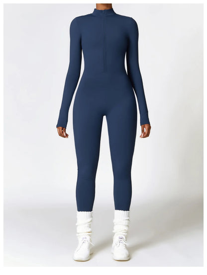 Zipper Yoga Rompers Jumpsuit