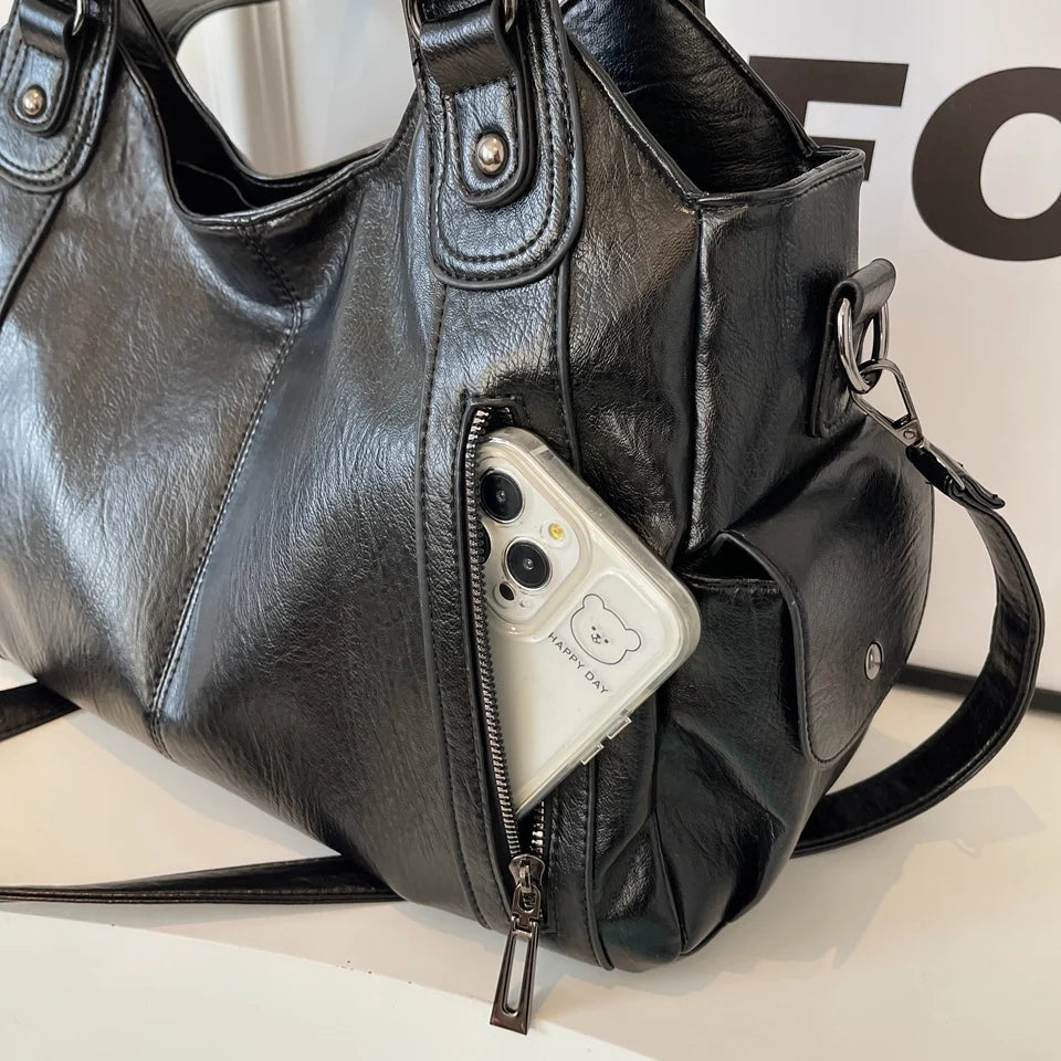 Dual Zipper Handbag