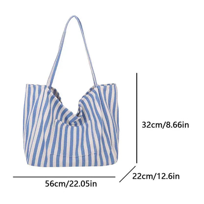 Luxury Striped Shoulder Bag