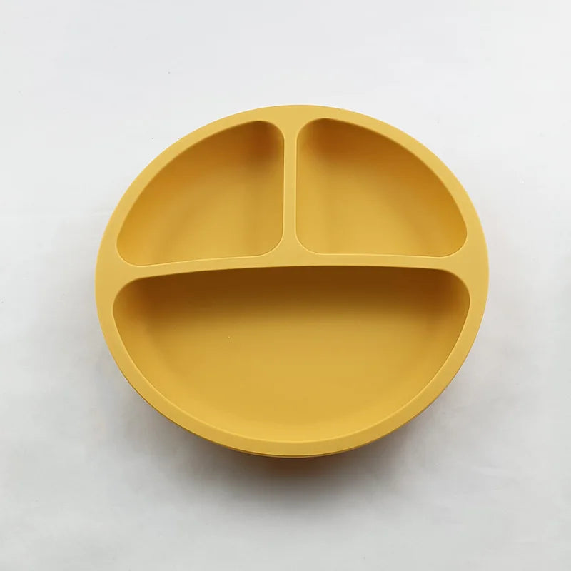 Suction Cartoon Children Dishes Feeding Toddler Training Tableware Retro Kids Smile Face Bowl