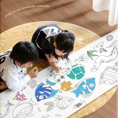 DIY Sticky Drawing Roll Color Filling Paper Educational Toys For Children